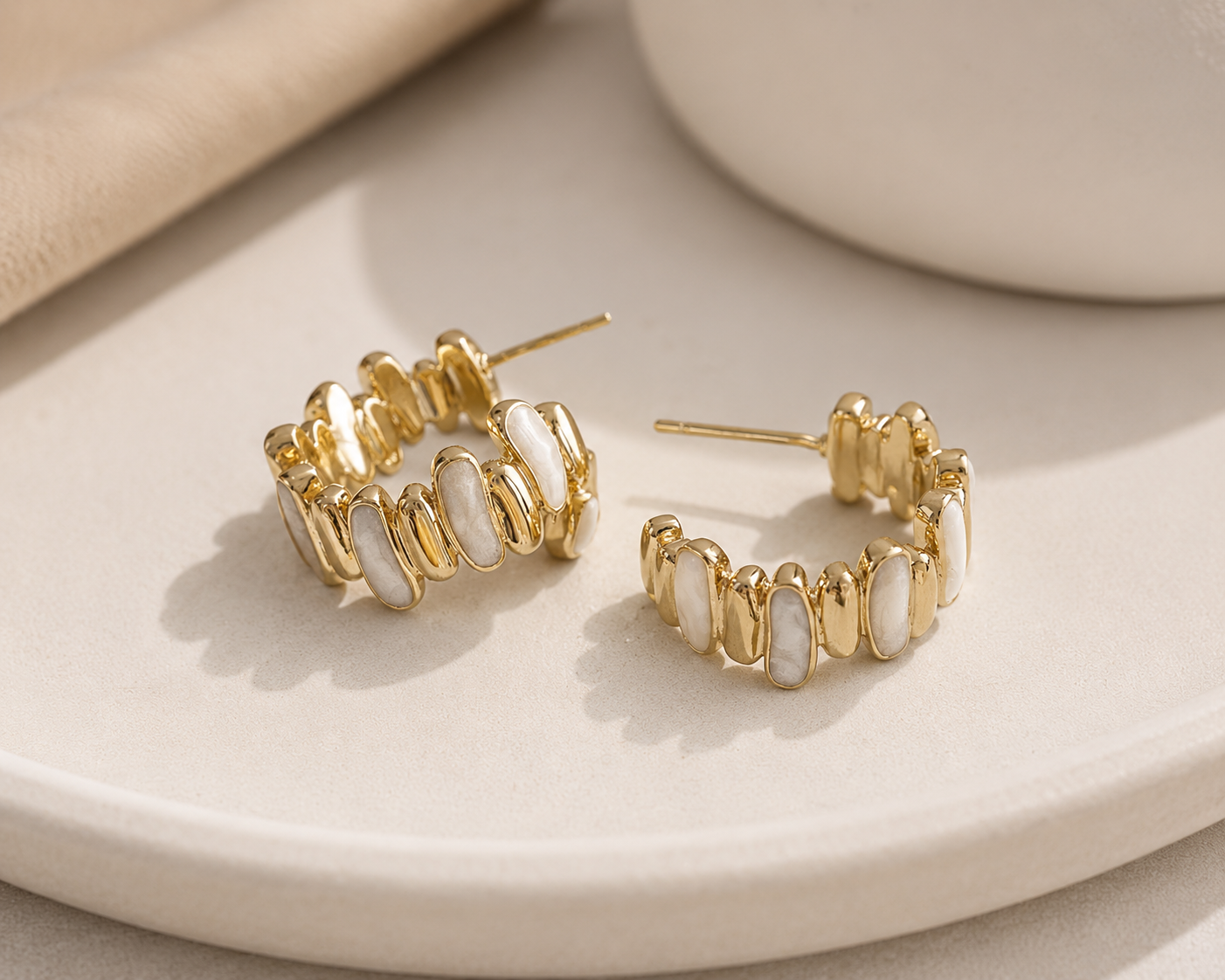 C-Shaped Minimalist Hoop Ear Rings