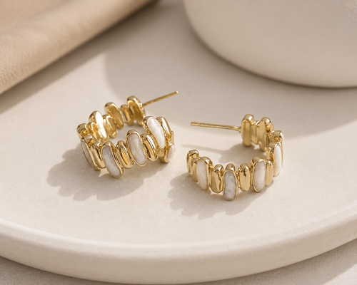 C-Shaped Minimalist Hoop Ear Rings