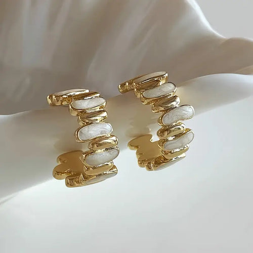 C-Shaped Minimalist Hoop Ear Rings